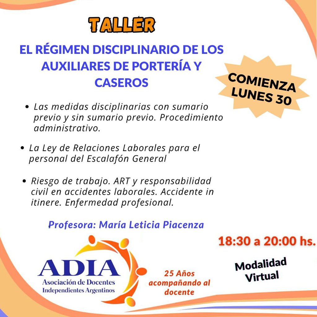 Régimen Disciplinario y Laboral para Auxiliares